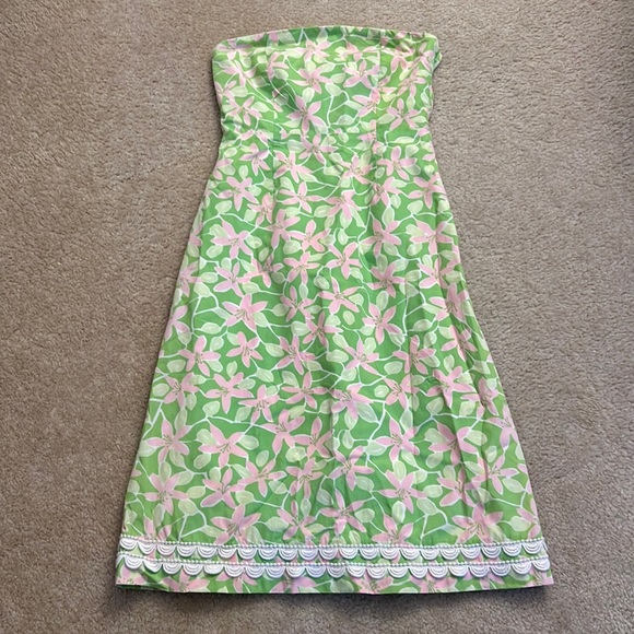 Vintage Lilly Pulitzer Chilean Ave Strapless Dress
